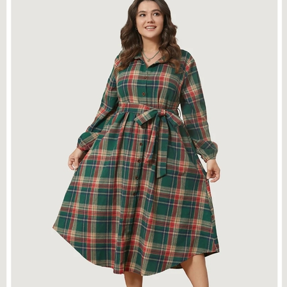 Dresses & Skirts - 🆕Ladies plus size plaid dress.